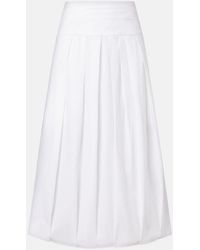 Proenza Schouler - Label Nessa Cotton-Blend Midi Skirt - Lyst