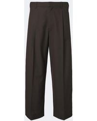 Lemaire - Pleated Straight Pants - Lyst