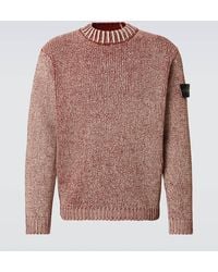 Stone Island - Bedruckter Pullover Compass Aus Baumwolle - Lyst