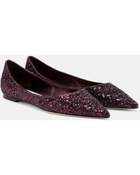 Jimmy Choo - Love Glitter Ballet Flats - Lyst