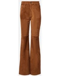 Nili Lotan - Roe Suede Flared Pants - Lyst