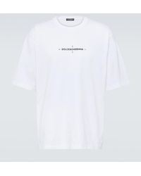 Dolce & Gabbana - Logo Cotton Jersey T-Shirt - Lyst
