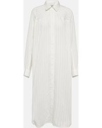 TOTEME - Striped Jacquard Shirt Dress - Lyst