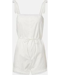 Faithfull the Brand - Reine Lace-Trimmed Cotton Romper - Lyst