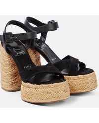 Christian Louboutin - Super Calakala 130 Suede Espadrille Sandals - Lyst