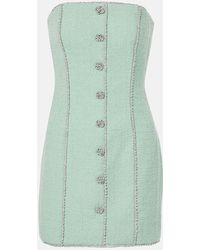 ROTATE BIRGER CHRISTENSEN - Embellished Wool-Blend Boucle Minidress - Lyst