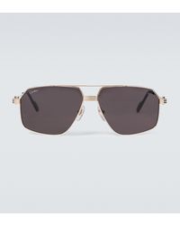 Cartier Aviator-Sonnenbrille aus Metall - Braun