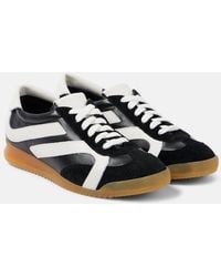 Proenza Schouler - Track Suede-Trimmed Leather Sneakers - Lyst