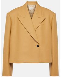 KHAITE - Chaqueta Cropped Raymond De Mezcla De Lana - Lyst