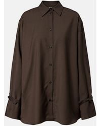 TOTEME - Oversized Wool Shirt - Lyst