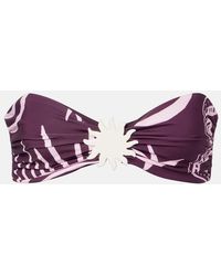 Cala De La Cruz - Maple Printed Bandeau Bikini Top - Lyst