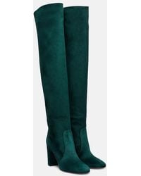 Gianvito Rossi - Suede Over-The-Knee Boots - Lyst