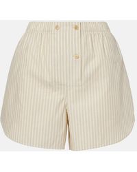 The Row - Nicasia Striped Cotton Poplin Shorts - Lyst