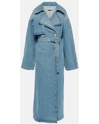 7 For All Mankind - Denim Trench Coat - Lyst
