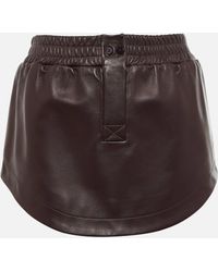 The Attico - Leather Miniskirt - Lyst