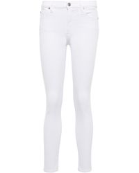 7 For All Mankind High-Rise Cropped Skinny Jeans - Weiß