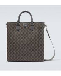 Gucci - Ophidia GG Medium Leather-trimmed Tote Bag - Lyst