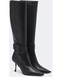 Roger Vivier - Viv Ville Leather Knee-High Boots - Lyst