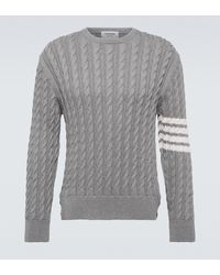 Thom Browne Andere materialien sweater in Grau für Herren Herren Bekleidung Pullover und Strickware Strickjacken 