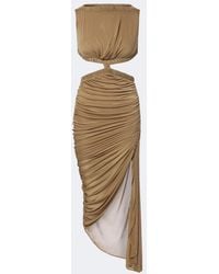 Christopher Esber - Theia Cutout Draped Asymmetric Midi Dress - Lyst