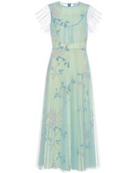 RED Valentino Abito lungo in tulle - Verde