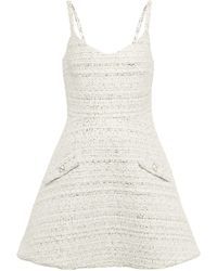 Valentino Minikleid aus Tweed - Weiß