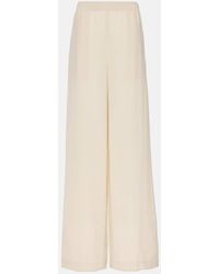 JOSEPH - Weite High-Rise-Hose Aus Seiden-Crepe - Lyst