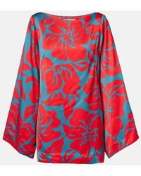 Dries Van Noten - Charli Printed Satin Top - Lyst