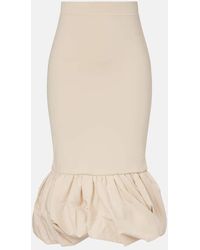 Jonathan Simkhai - Falda Midi Camille En Mezcla De Lino Con Volantes - Lyst