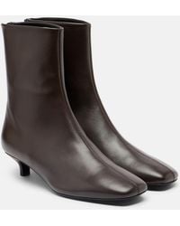 TOTEME - Leather Ankle Boots - Lyst