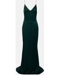 Tom Ford - Crystal-Embellished Satin Slip Dress - Lyst