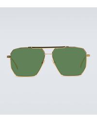 Bottega Veneta - Metal-frame Sunglasses - Lyst