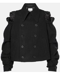 Noir Kei Ninomiya - Cutout Wool Jacket - Lyst