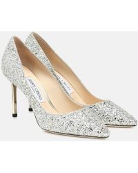 Jimmy Choo - Romy 85 Glitter Pumps - Lyst