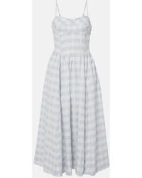 Jonathan Simkhai - Kittiya Gingham Cotton-Fil Coupe Midi Dress - Lyst