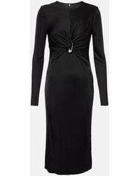 Versace - Midikleid Safety Pin Aus Jersey - Lyst