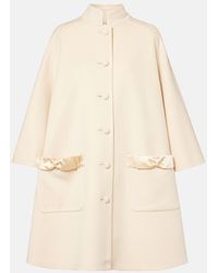 Valentino - Bow-Detail Wool And Cashmere Coat - Lyst