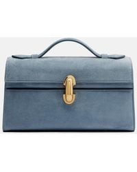 SAVETTE - Symmetry Pochette Mini Suede Top-Handle Bag - Lyst