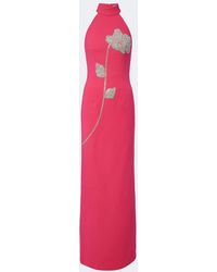 Rebecca Vallance - Starlight Floral Embellished Crepe Gown - Lyst