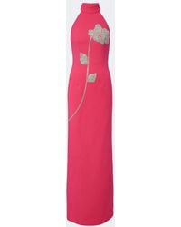 Rebecca Vallance - Starlight Floral Embellished Crepe Gown - Lyst