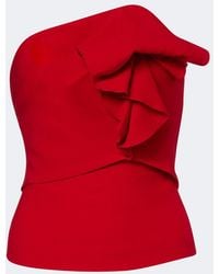 Roland Mouret - Ruffled Wool And Silk Cady Corset - Lyst