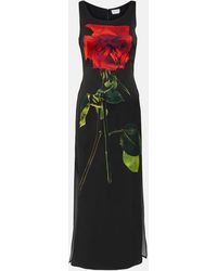 Alexander McQueen - Vestido de fiesta Shadow Rose de saten - Lyst