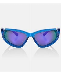 Balenciaga - Side Xpander Oval Sunglasses - Lyst