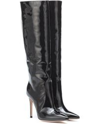 Gianvito Rossi Heather 105 Black Patent Leather Boots