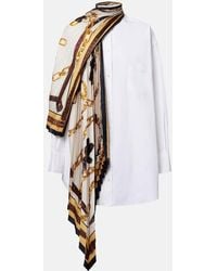 Acne Studios - Dasca Scarf-Detail Cotton Poplin Shirt Dress - Lyst