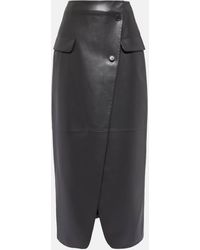 Frankie Shop - Nan Asymmetric Faux Leather Maxi Skirt - Lyst