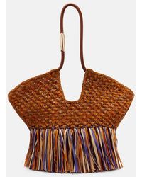 Zimmermann - Tote Bag Goldentime Medium Aus Raffiabast - Lyst