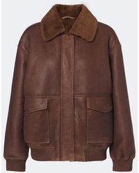 Arma - Riley Shearling-Trimmed Leather Jacket - Lyst