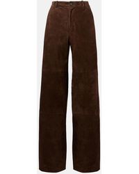 Vince - Leather Straight Pants - Lyst