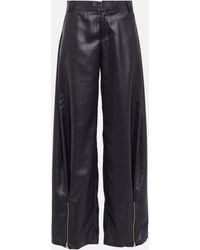 DIDU - Zip-detail Silk Wide-leg Pants - Lyst